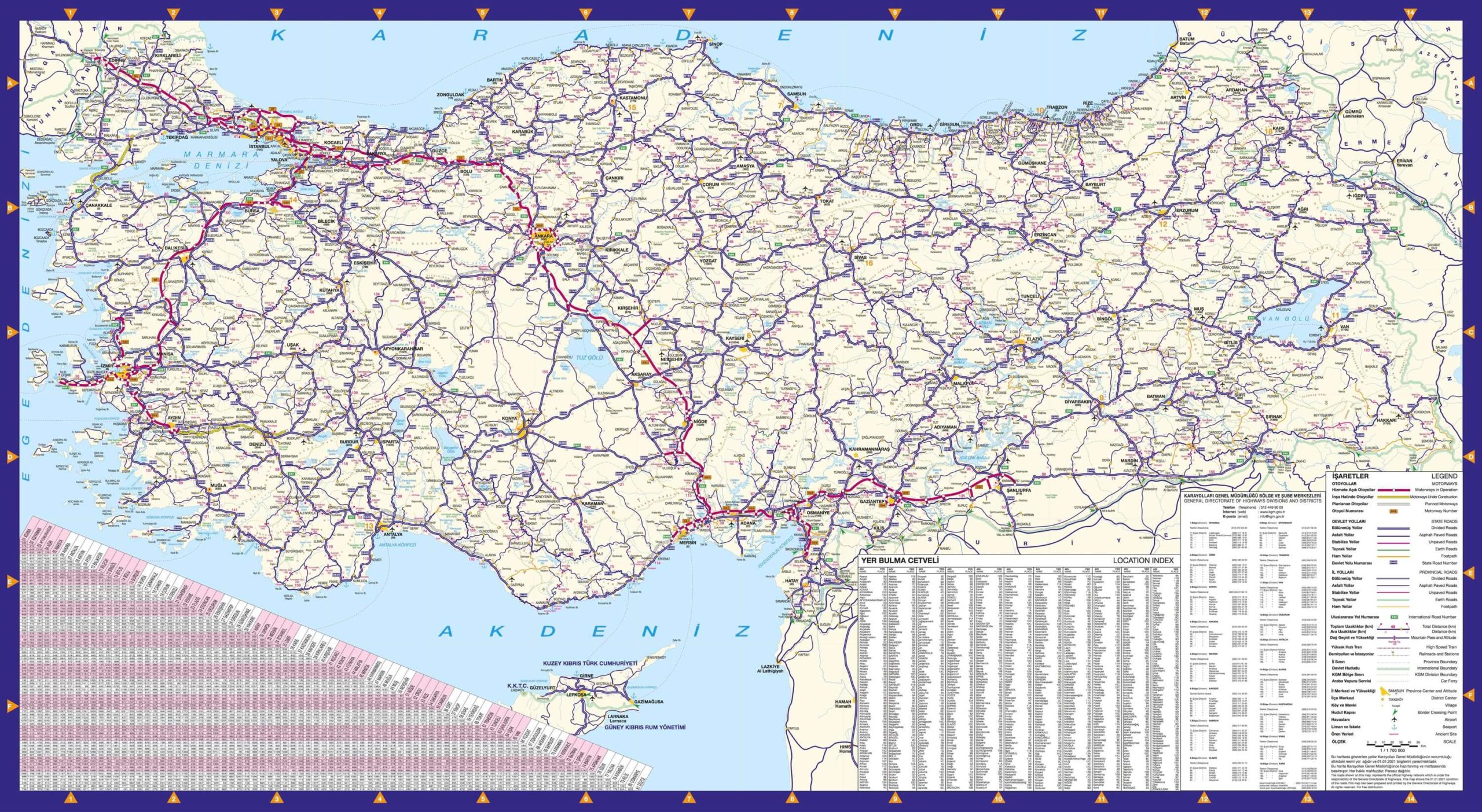 Türkiye Otoyol Haritası - Yolcu360 Blog